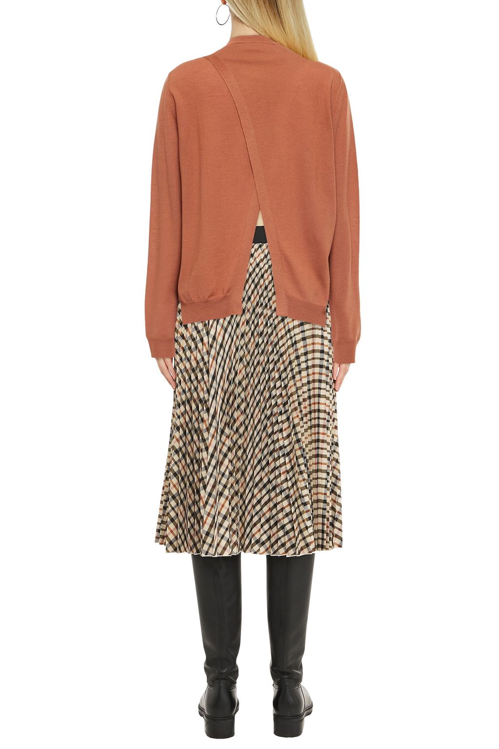 MARNI Split-back wool and silk-blend sweater