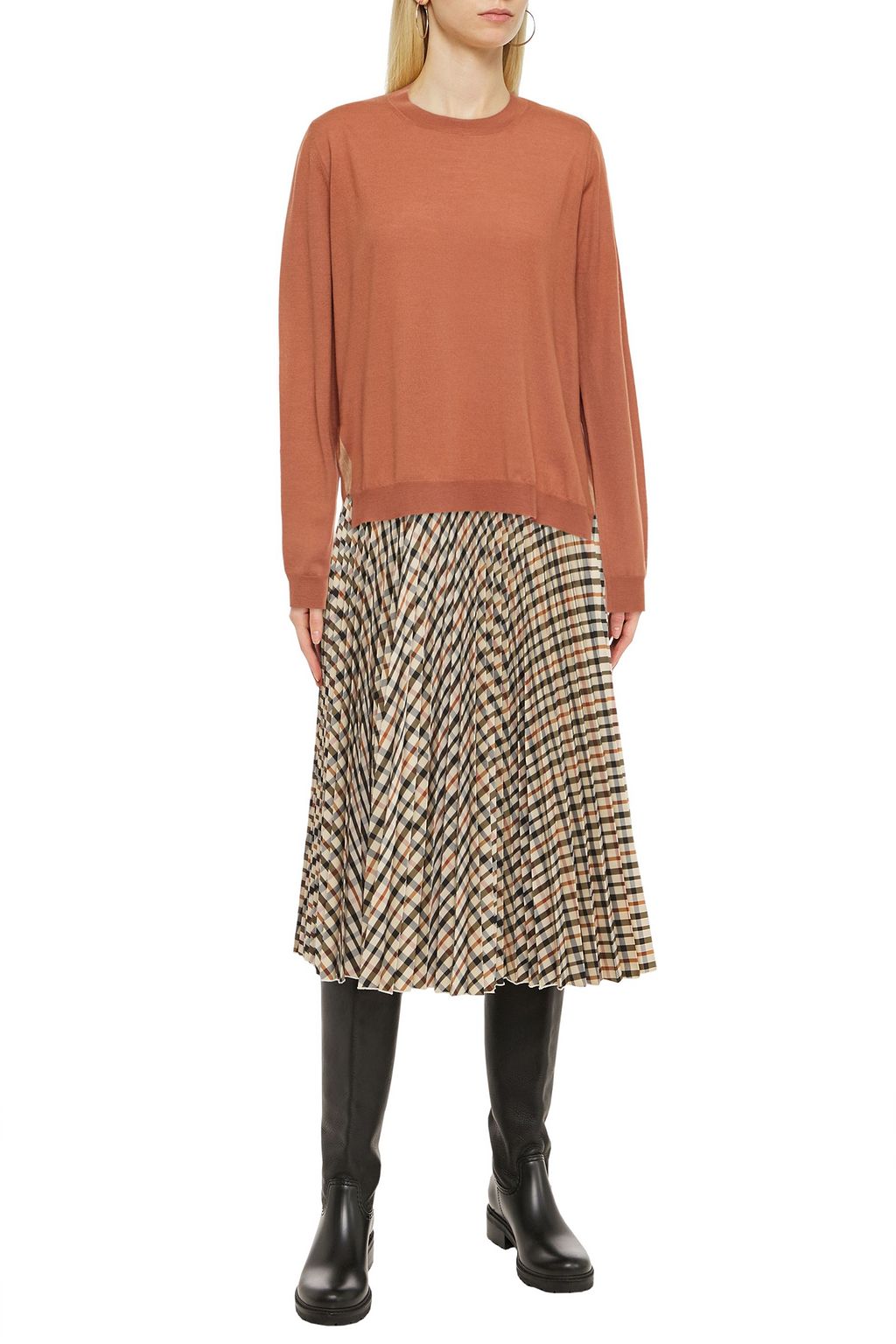 MARNI Split-back wool and silk-blend sweater