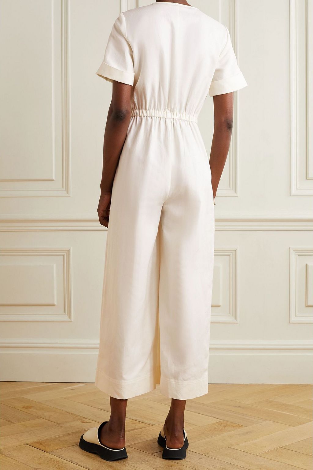 APIECE APART Tambor linen and cotton-blend twill wrap jumpsuit