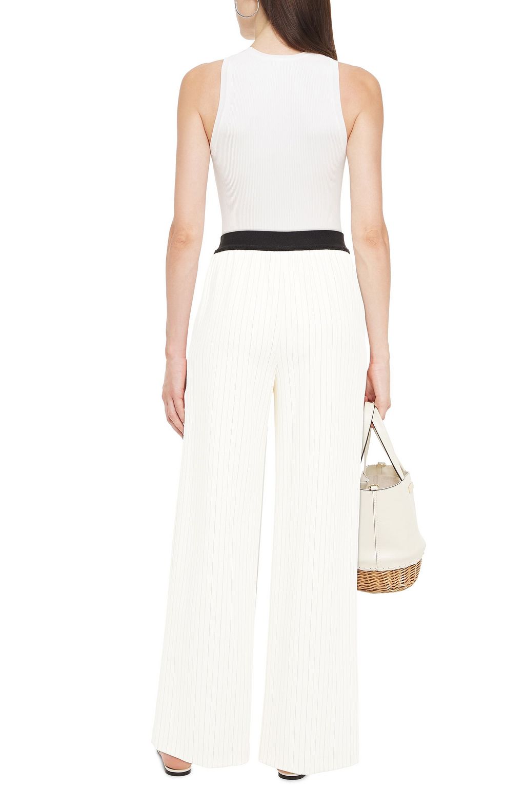 MAJE Stretch-crepe wide-leg pants