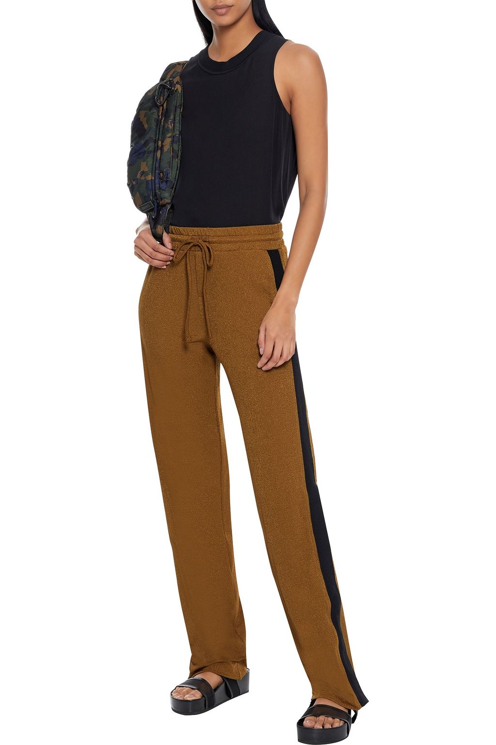 TWENTY MONTRÉAL Kent striped stretch-crepe track pants