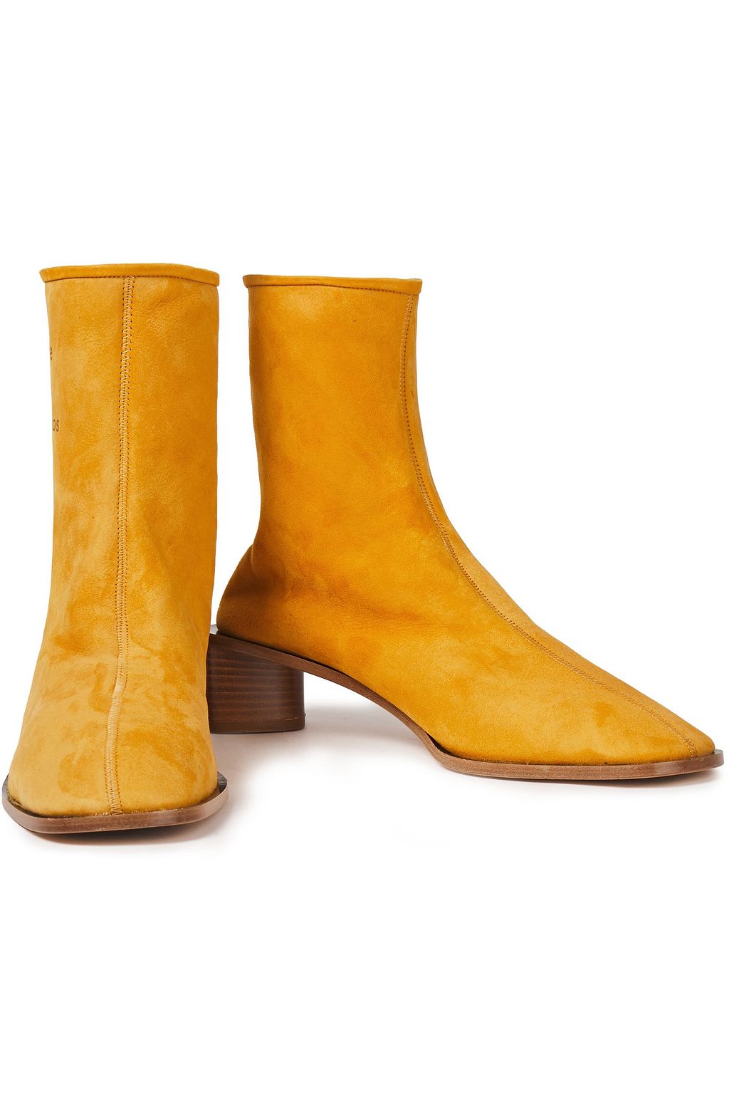 ACNE STUDIOS Logo-print suede ankle boots