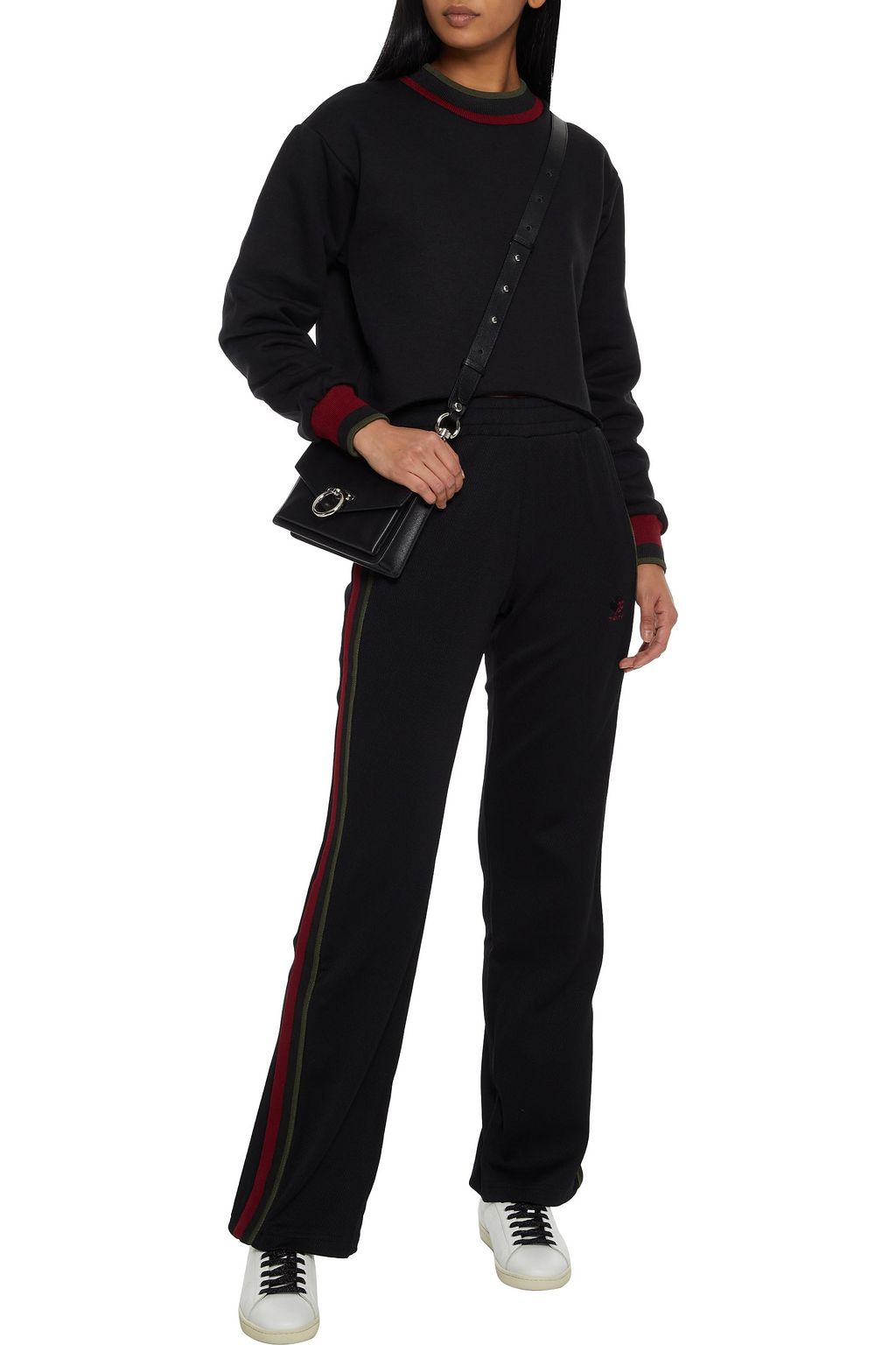 TWENTY MONTRÉAL Striped cotton-blend mesh track pants