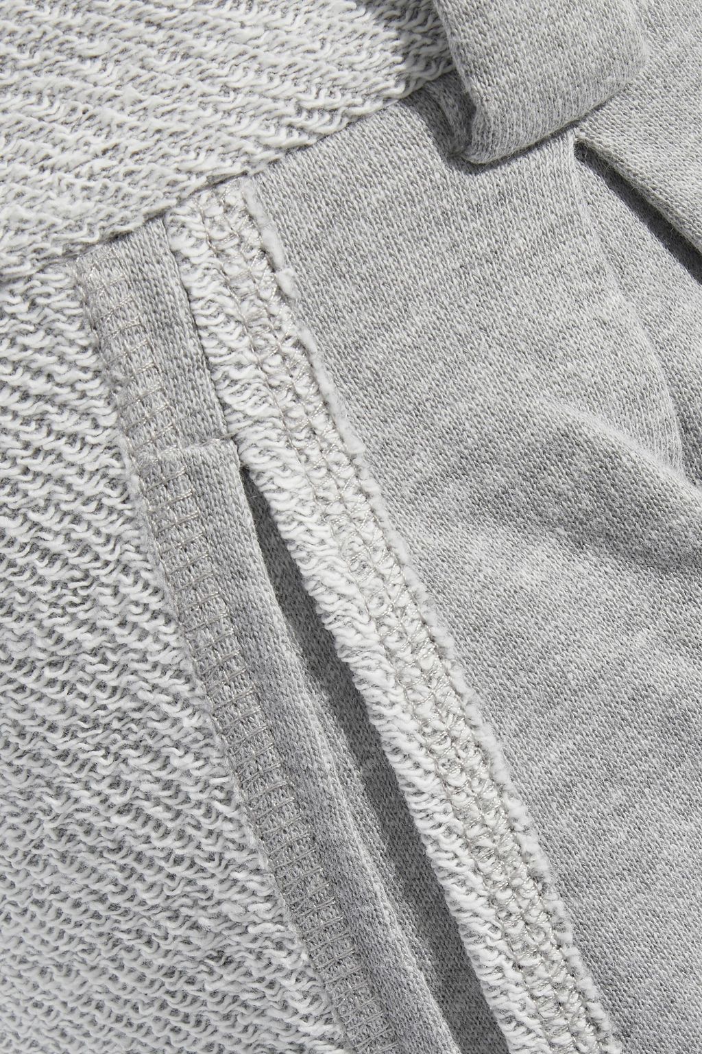 TWENTY MONTRÉAL Paneled mélange French cotton-blend terry track pants