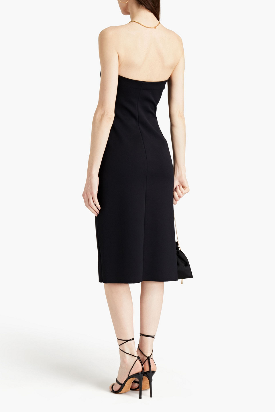  Rosetta Getty - Trägerloses Kleid Aus Stretch-ponte - Schwarz - Xs 