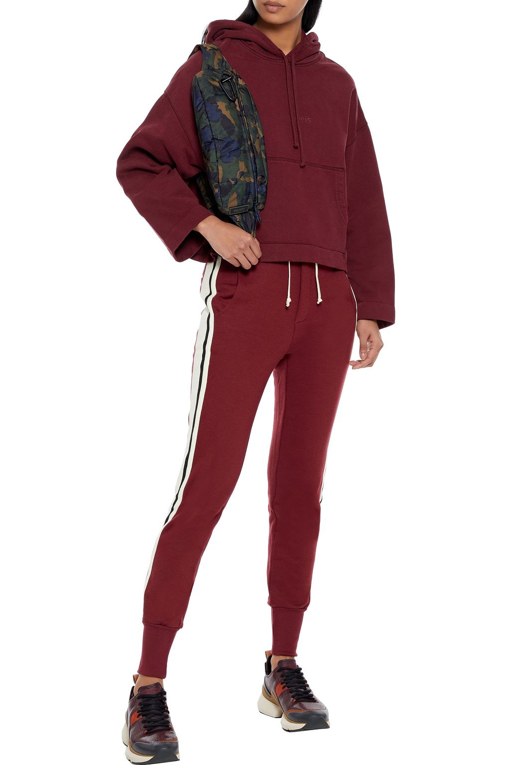 TWENTY MONTRÉAL Striped French cotton-blend terry track pants