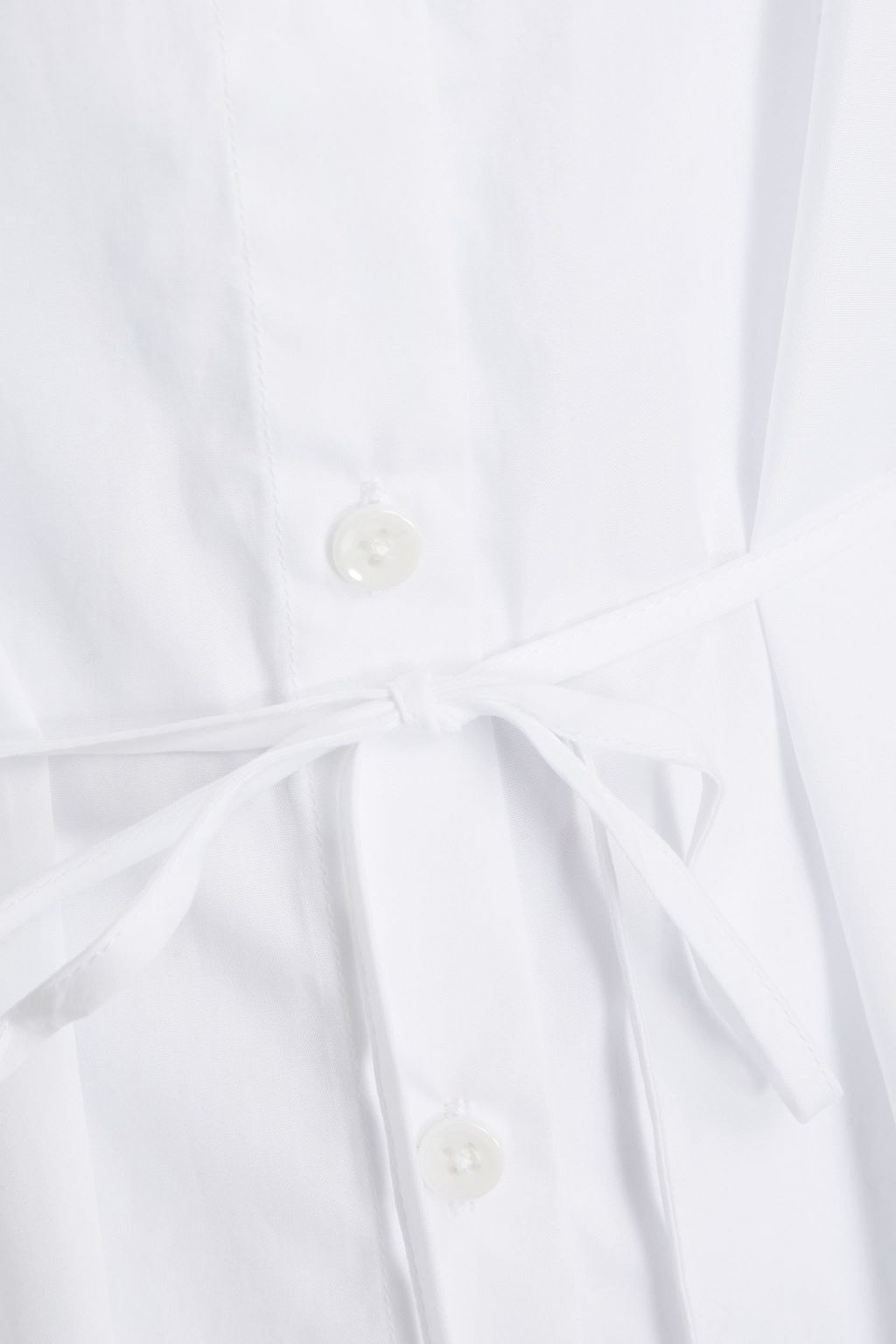 ROSETTA GETTY Cutout cotton-poplin shirt