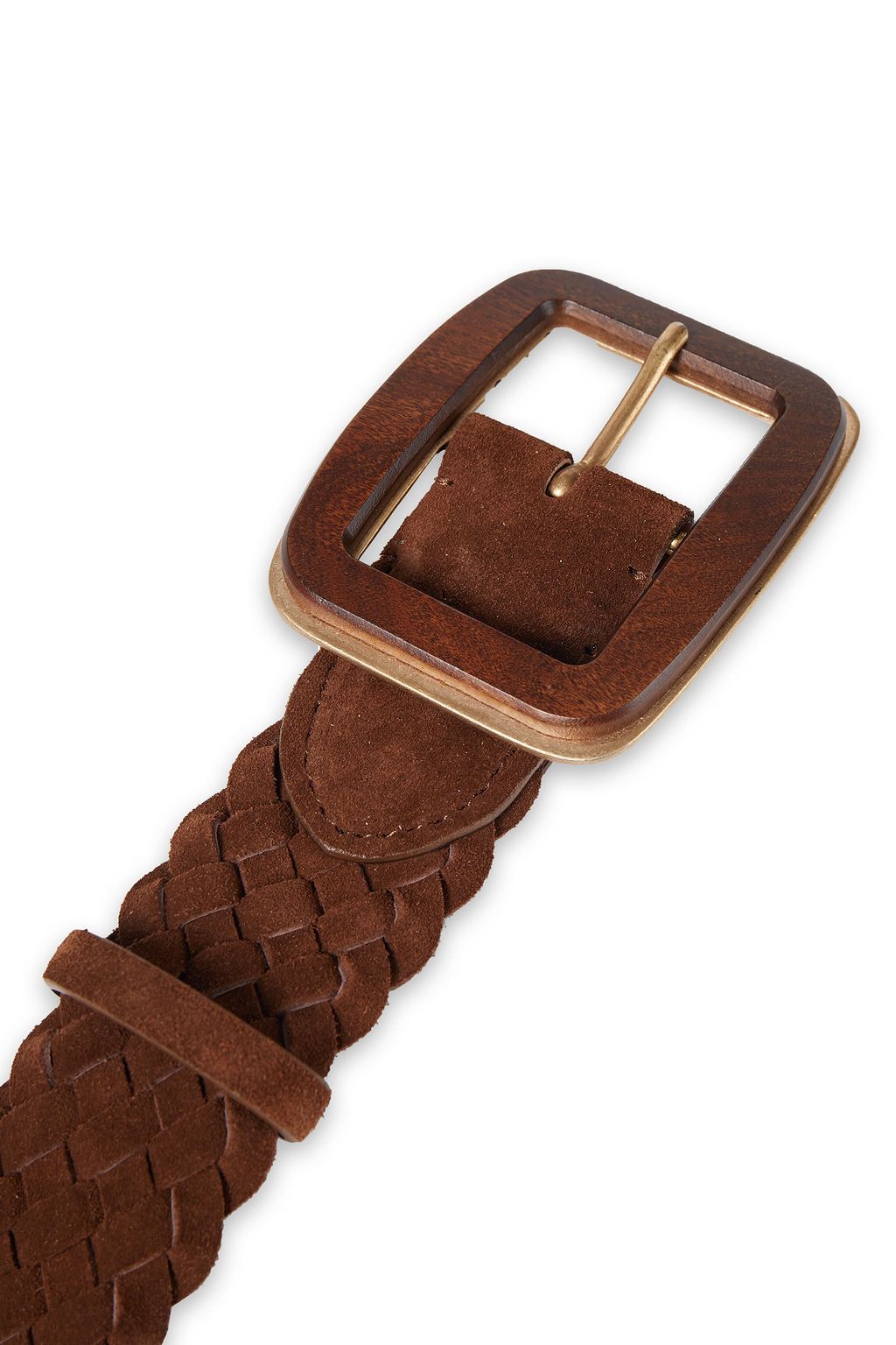 ALBERTA FERRETTI Braided suede belt