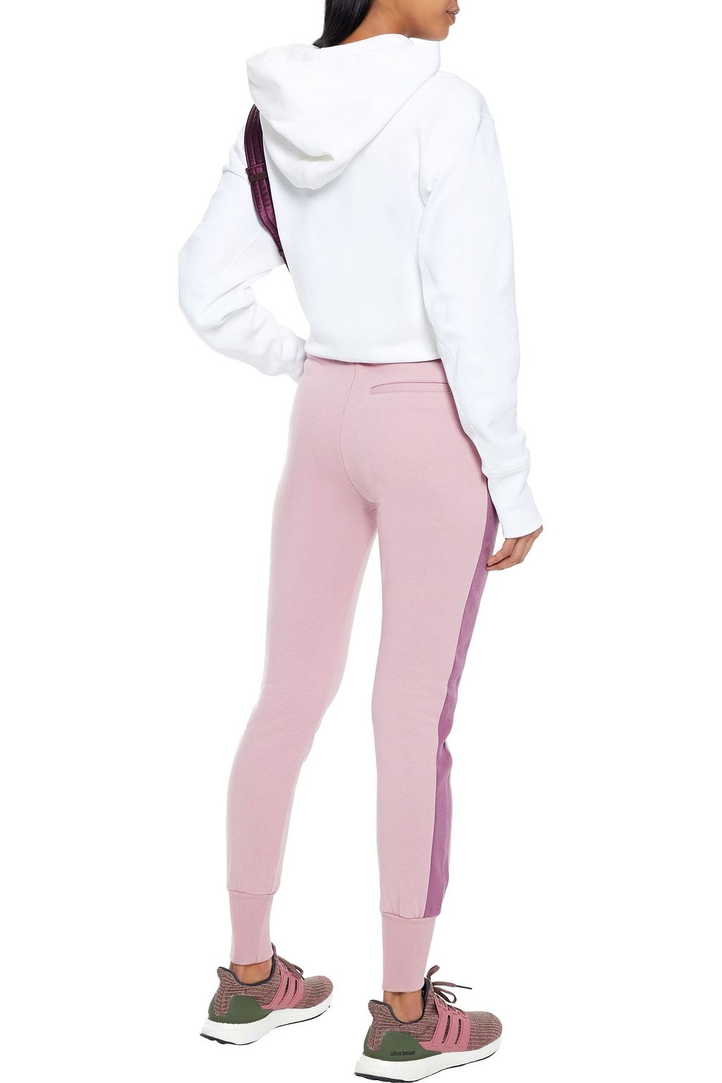 TWENTY MONTRÉAL Two-tone French cotton-blend terry track pants