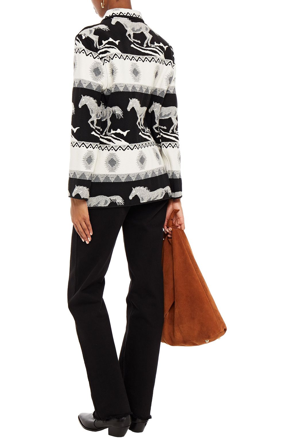 MAJE Reversible cotton-blend jacquard jacket