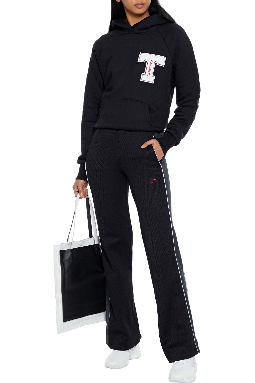 TWENTY MONTRÉAL Embroidered two-tone cotton-blend jacquard track pants
