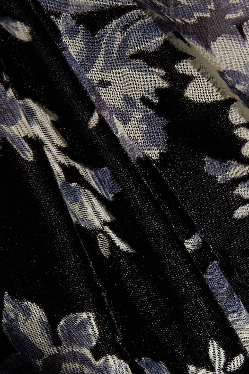 MYLA Hyde Park floral-print devoré-velvet wide-leg pants