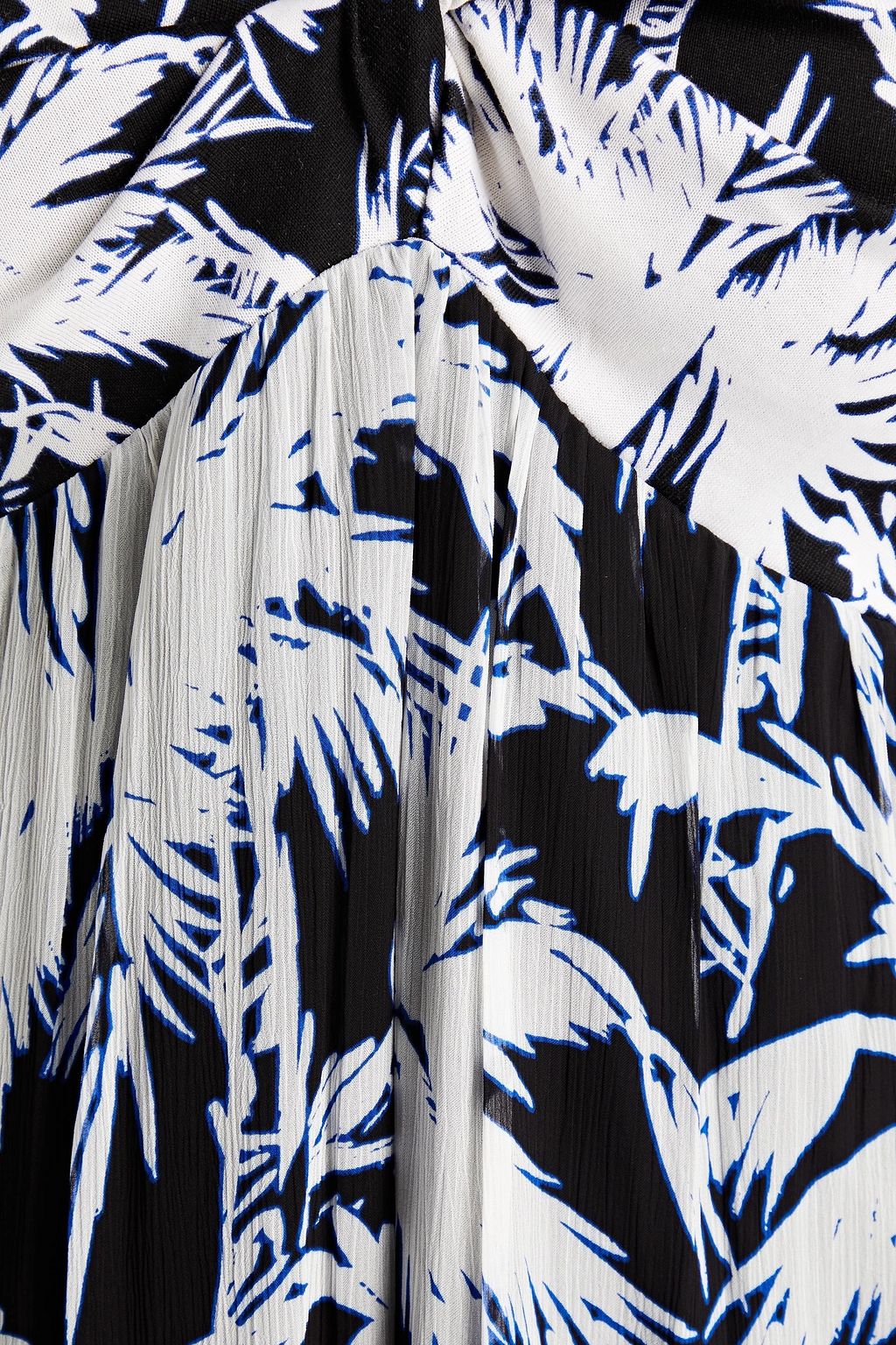 DIANE VON FURSTENBERG Monica printed jersey-paneled crepon maxi dress
