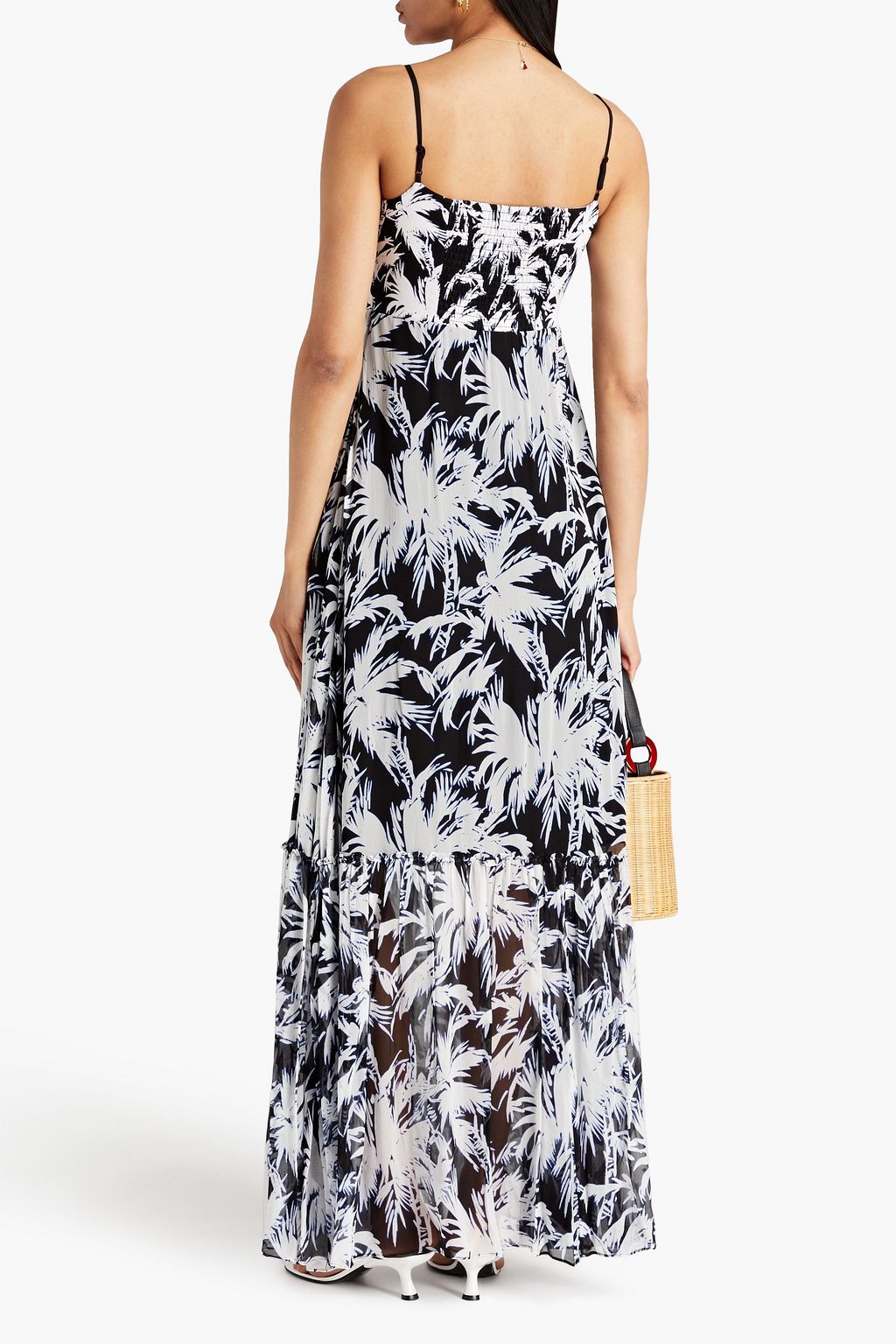 DIANE VON FURSTENBERG Monica printed jersey-paneled crepon maxi dress