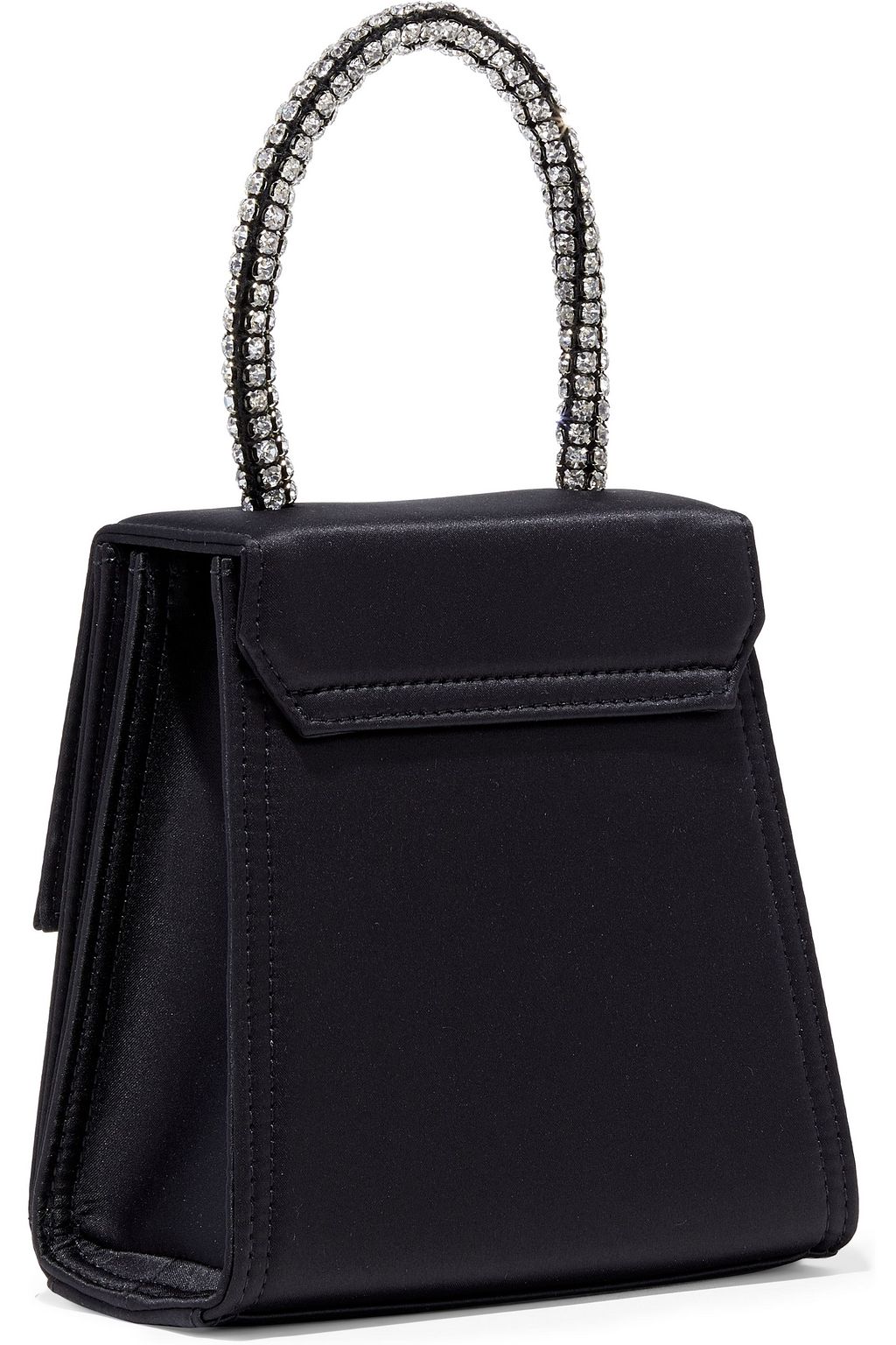 RIXO Violet croc-effect leather shoulder bag