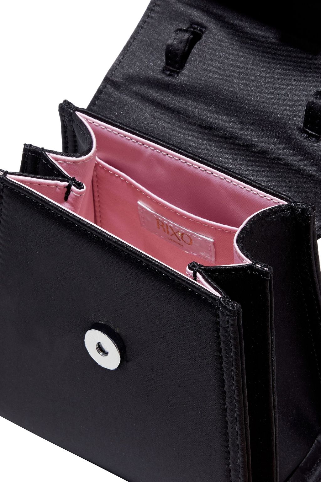 RIXO Violet croc-effect leather shoulder bag