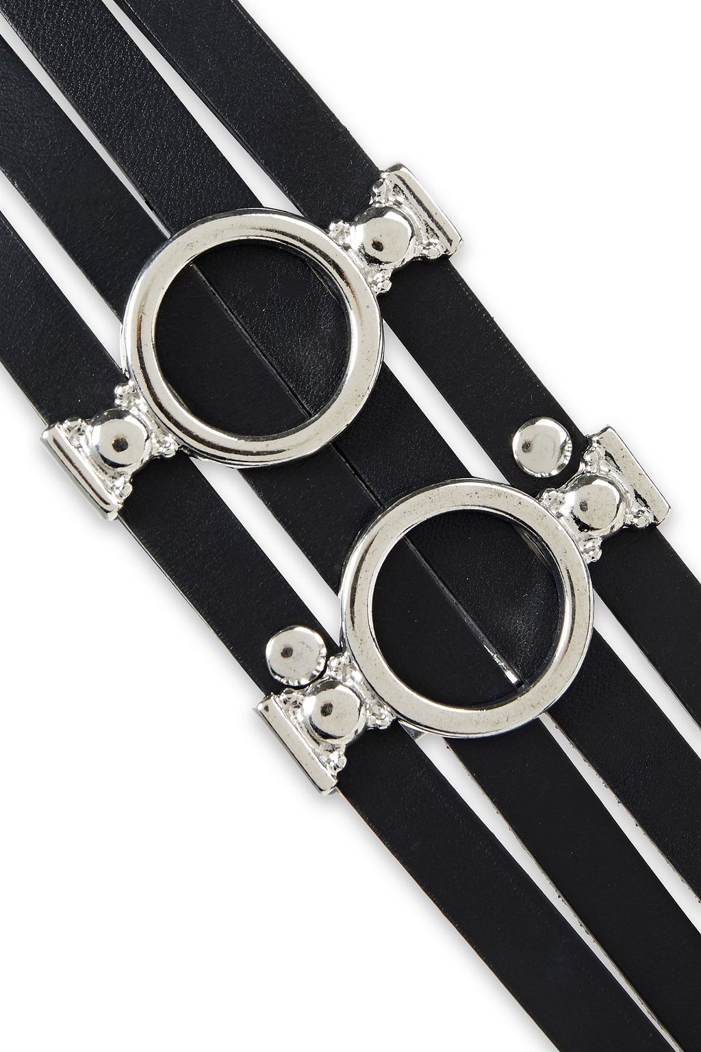 MAJE Embellished pebbled-leather belt