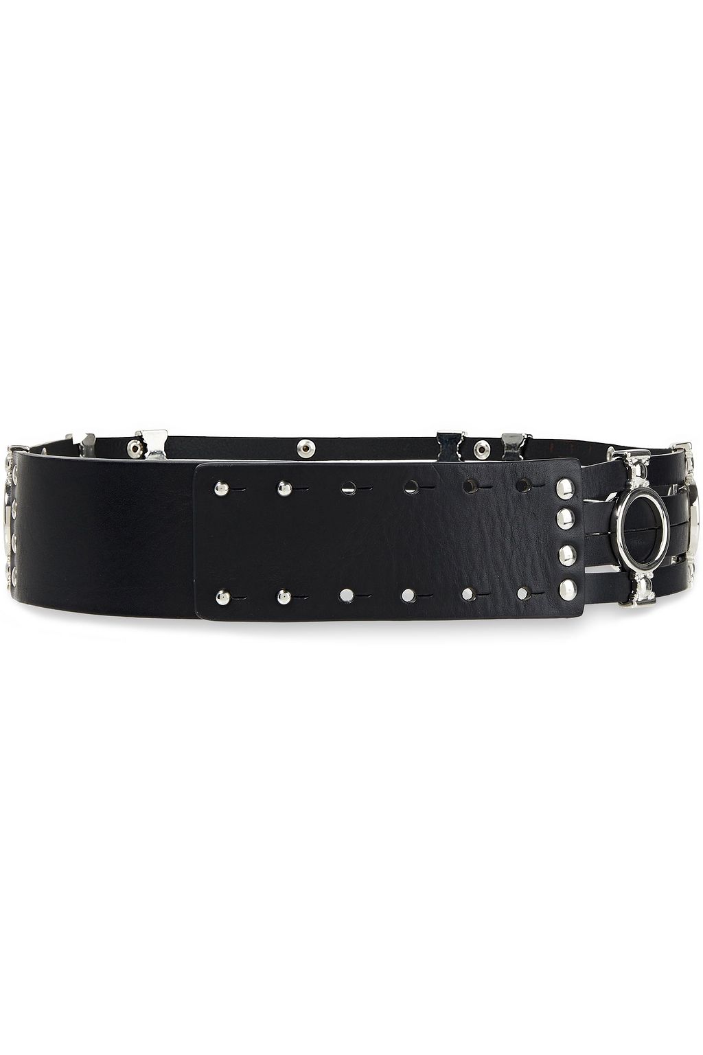MAJE Embellished pebbled-leather belt