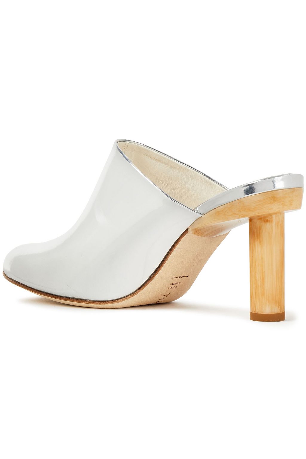 TIBI Mirrored-leather mules