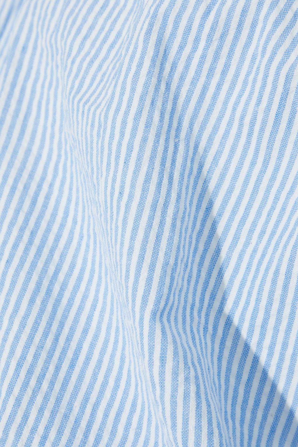 MELISSA ODABASH Dannah off-the-shoulder striped cotton-seersucker top