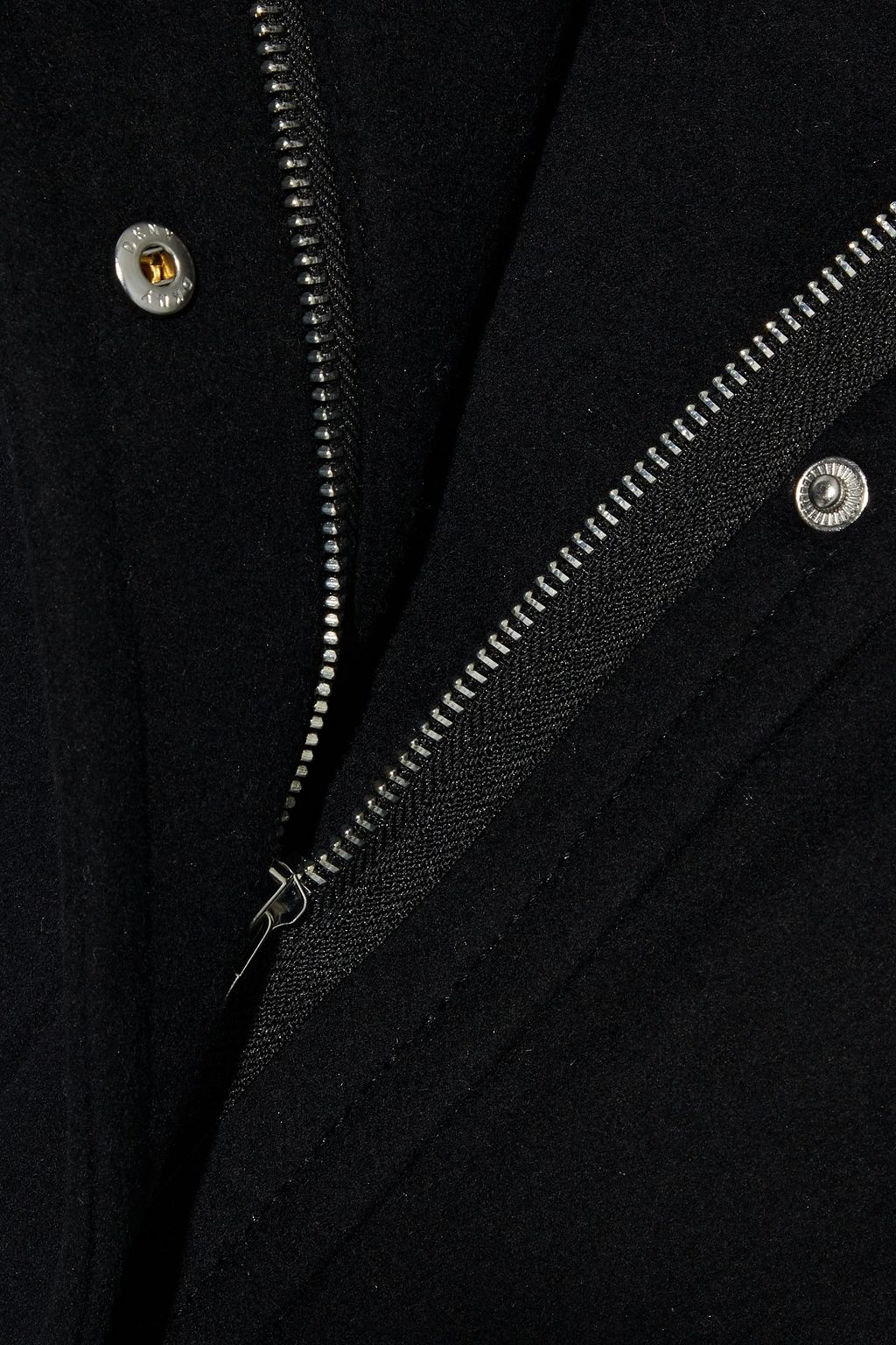 DKNY Wool-blend felt hooded coat