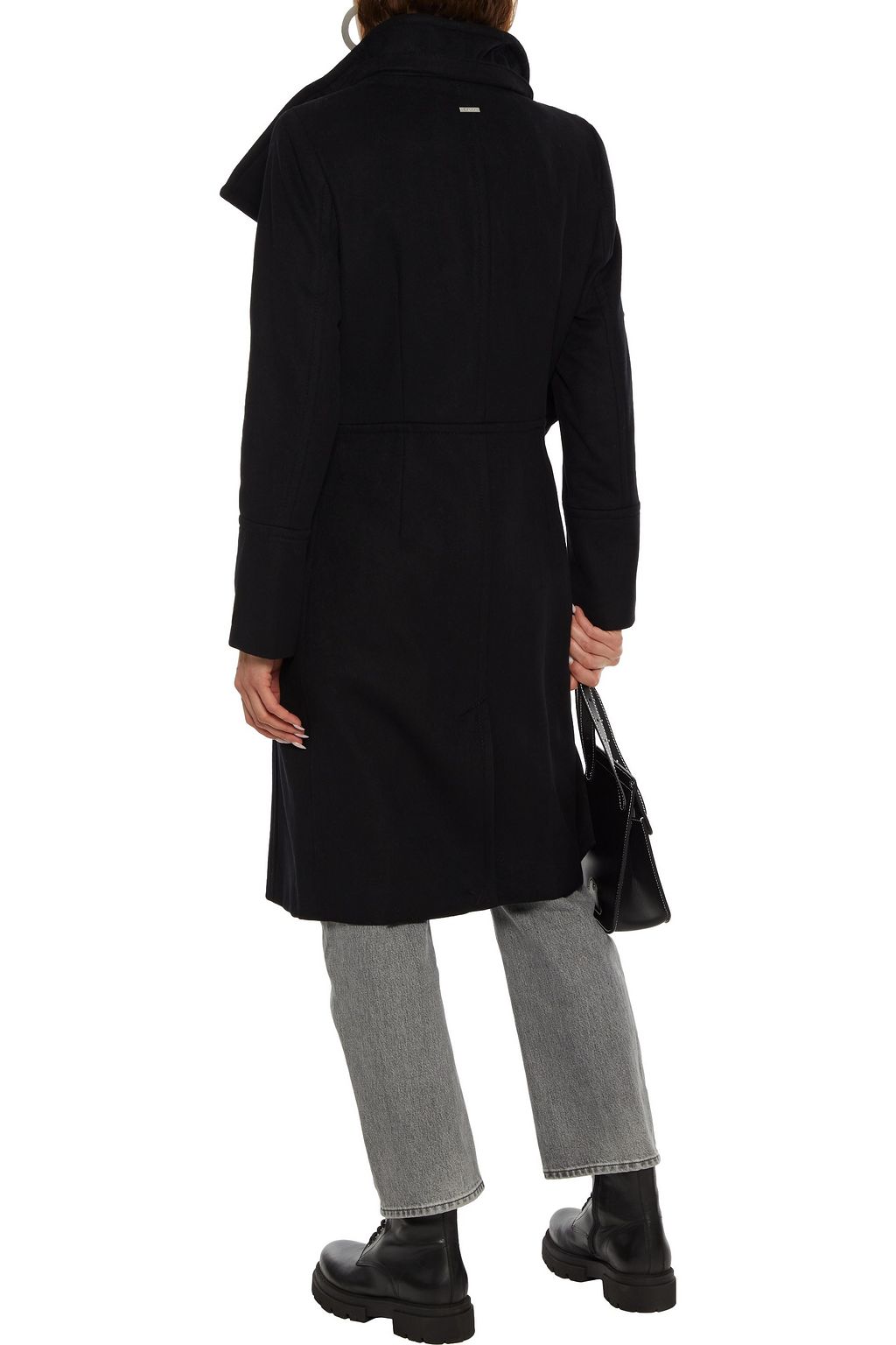 DKNY Wool-blend felt hooded coat | Sale up to 70% off | THE OUTNET