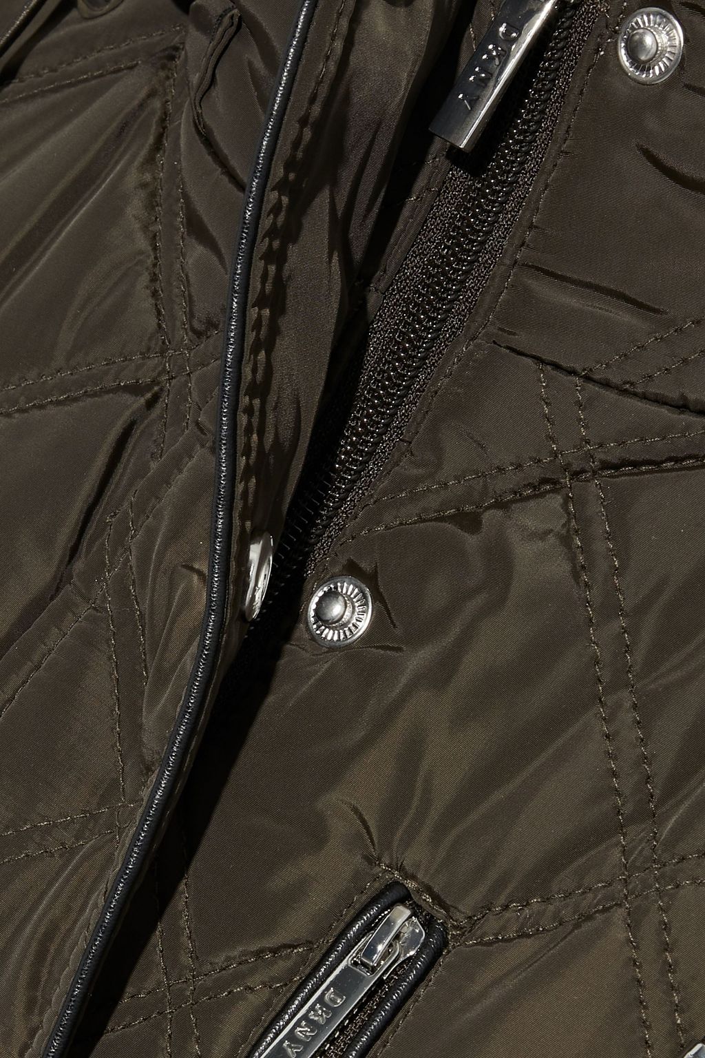 DKNY Quilted shell hooded parka