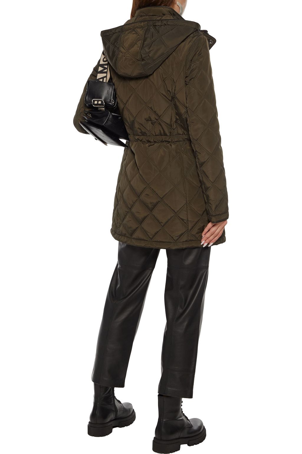 DKNY Quilted shell hooded parka