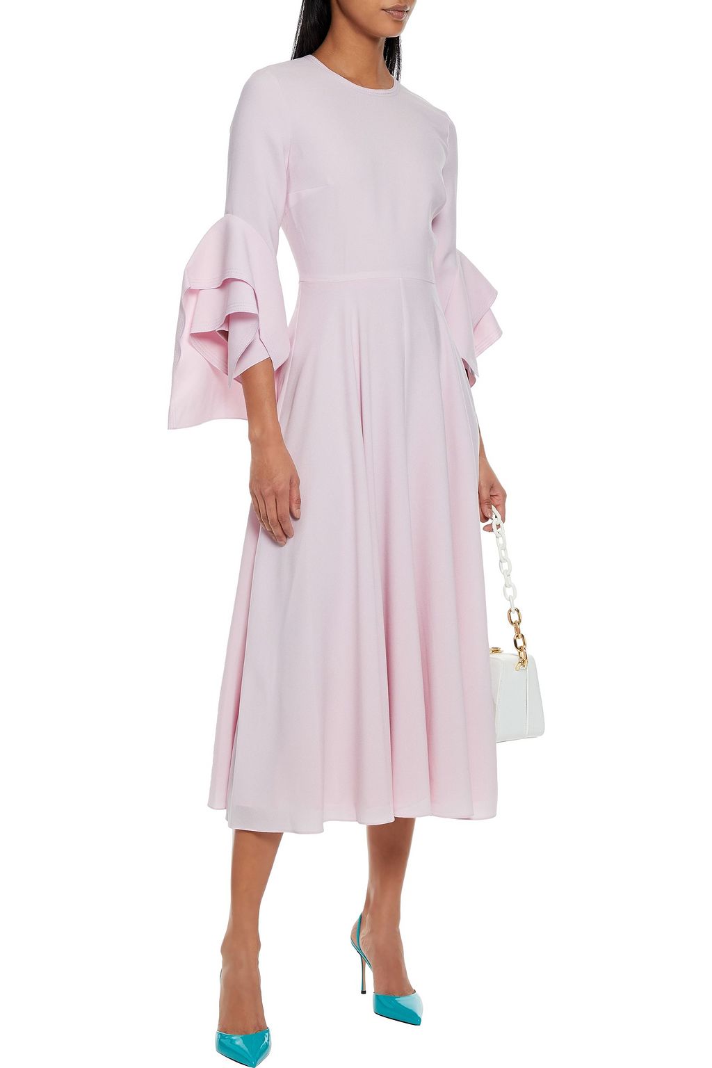 ROKSANDA Ayres fluted crepe midi dress