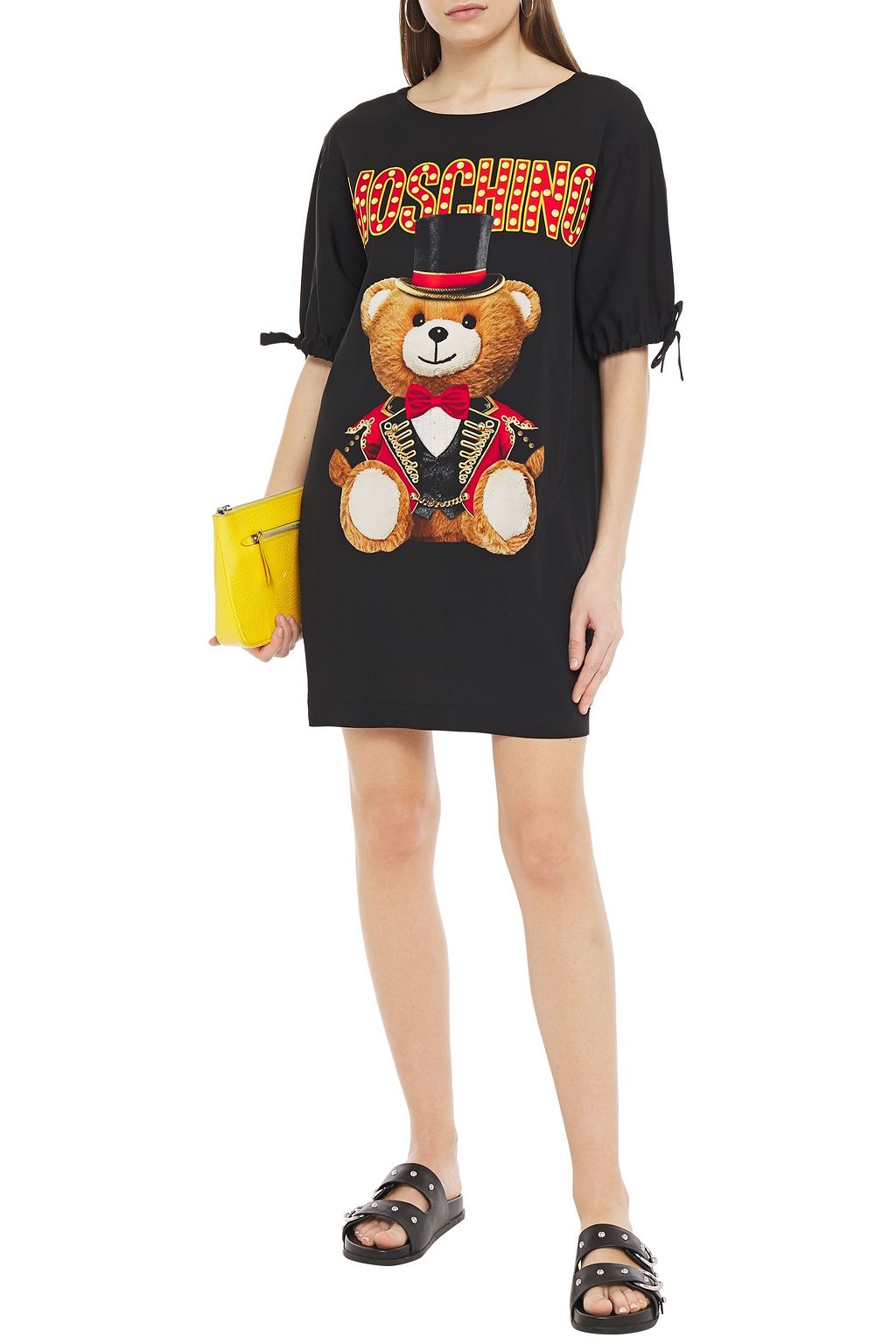 MOSCHINO Printed stretch-crepe mini dress