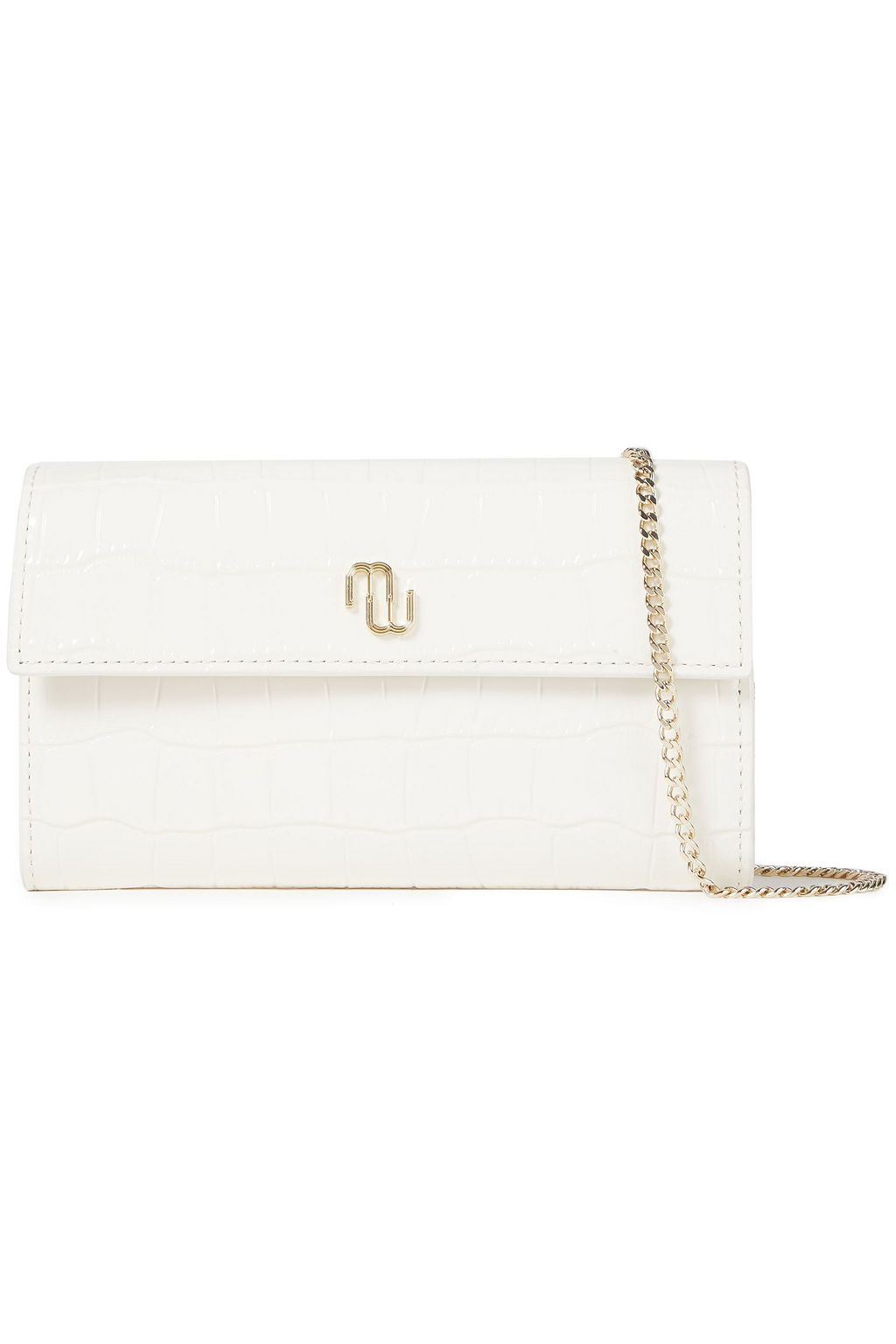 MAJE Croc-effect leather shoulder bag