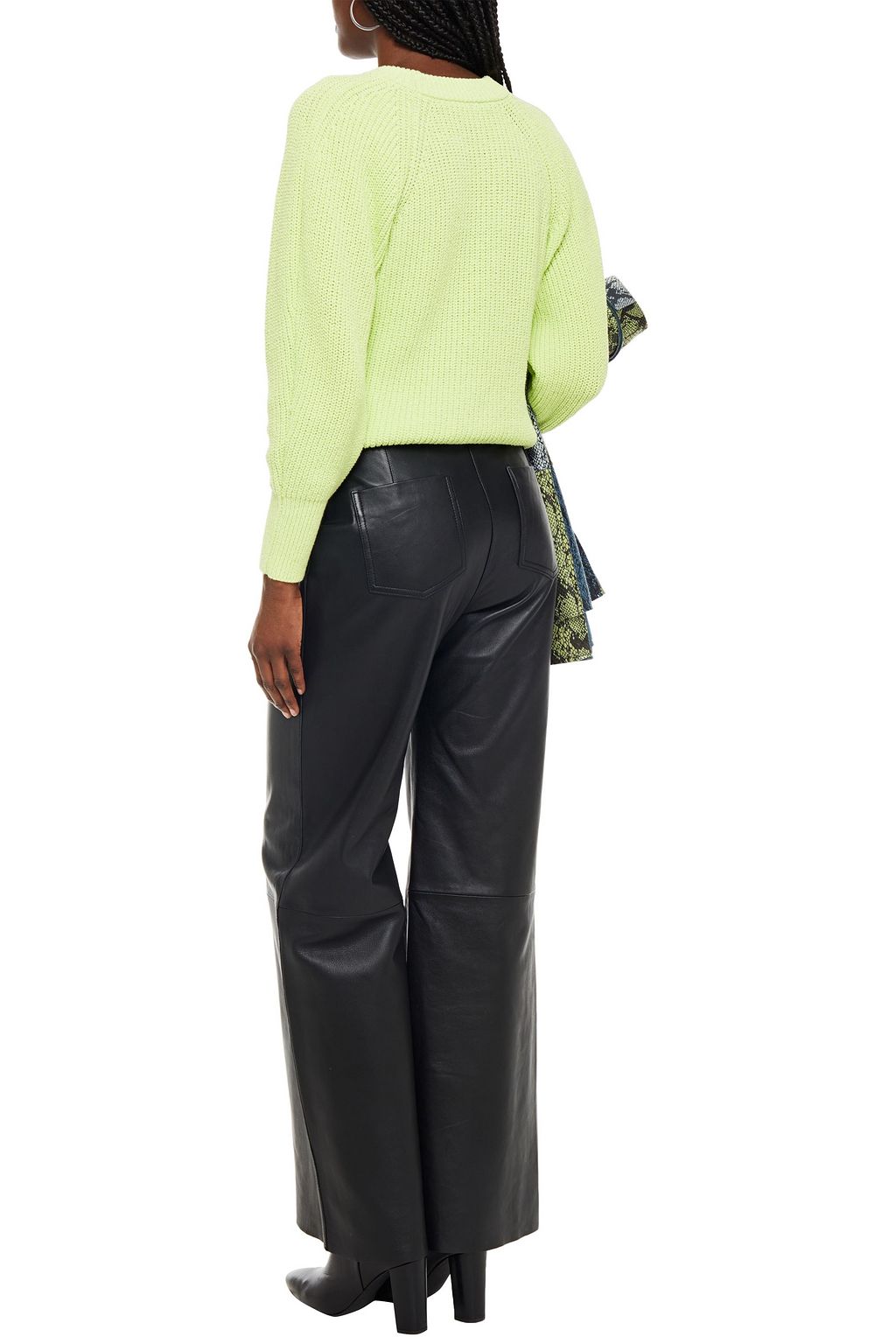 STAND STUDIO Megan leather wide-leg pants