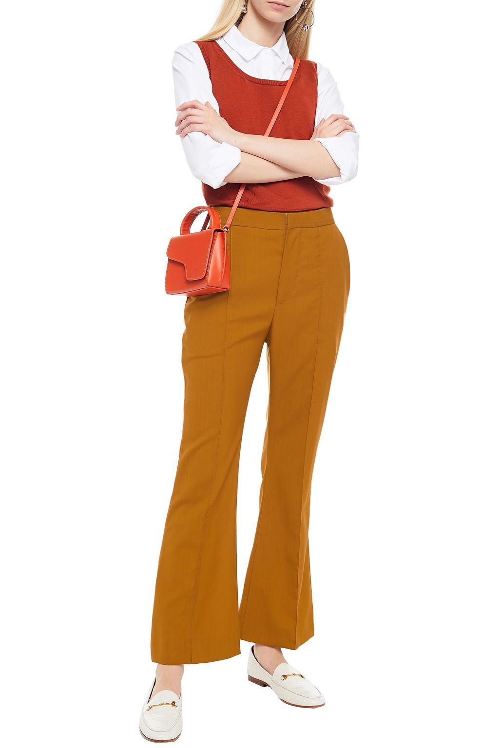 MARNI Wool flared pants
