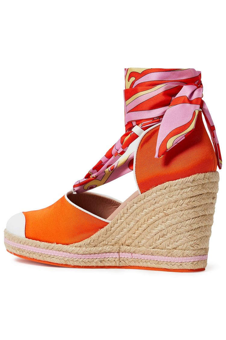 neon orange wedges