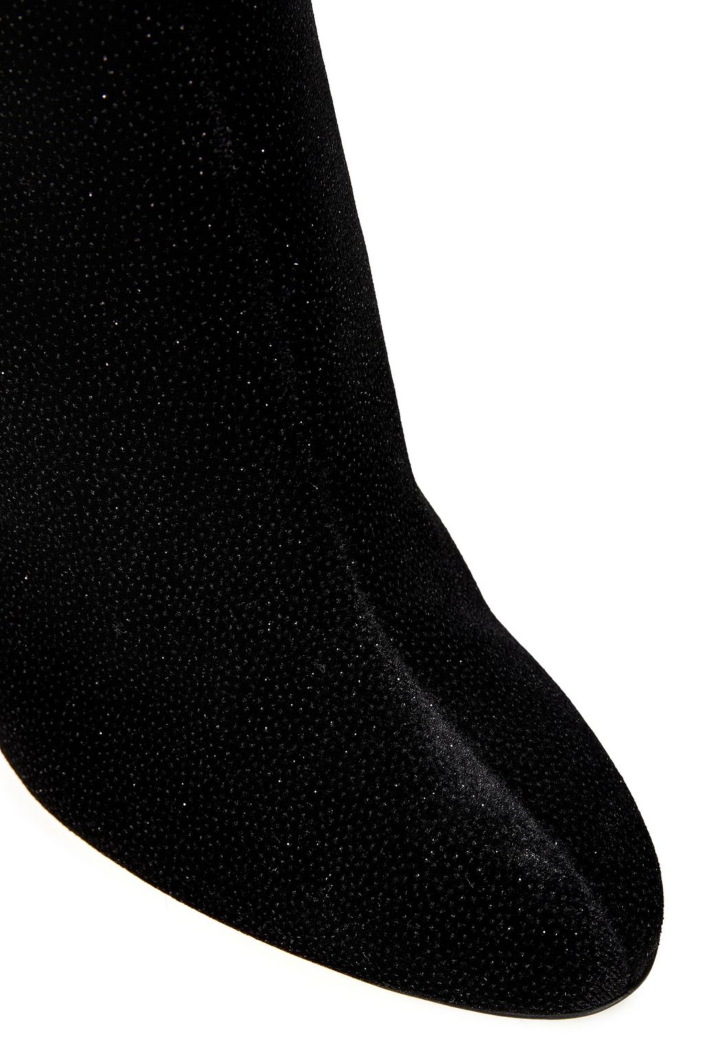 JIMMY CHOO Toni glittered stretch-velvet over-the-knee boots