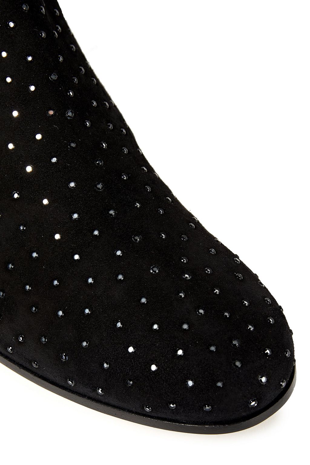 JIMMY CHOO Myren crystal-embellished stretch-suede over-the-knee boots