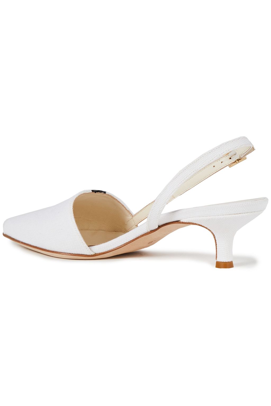 TIBI Canvas slingback pumps