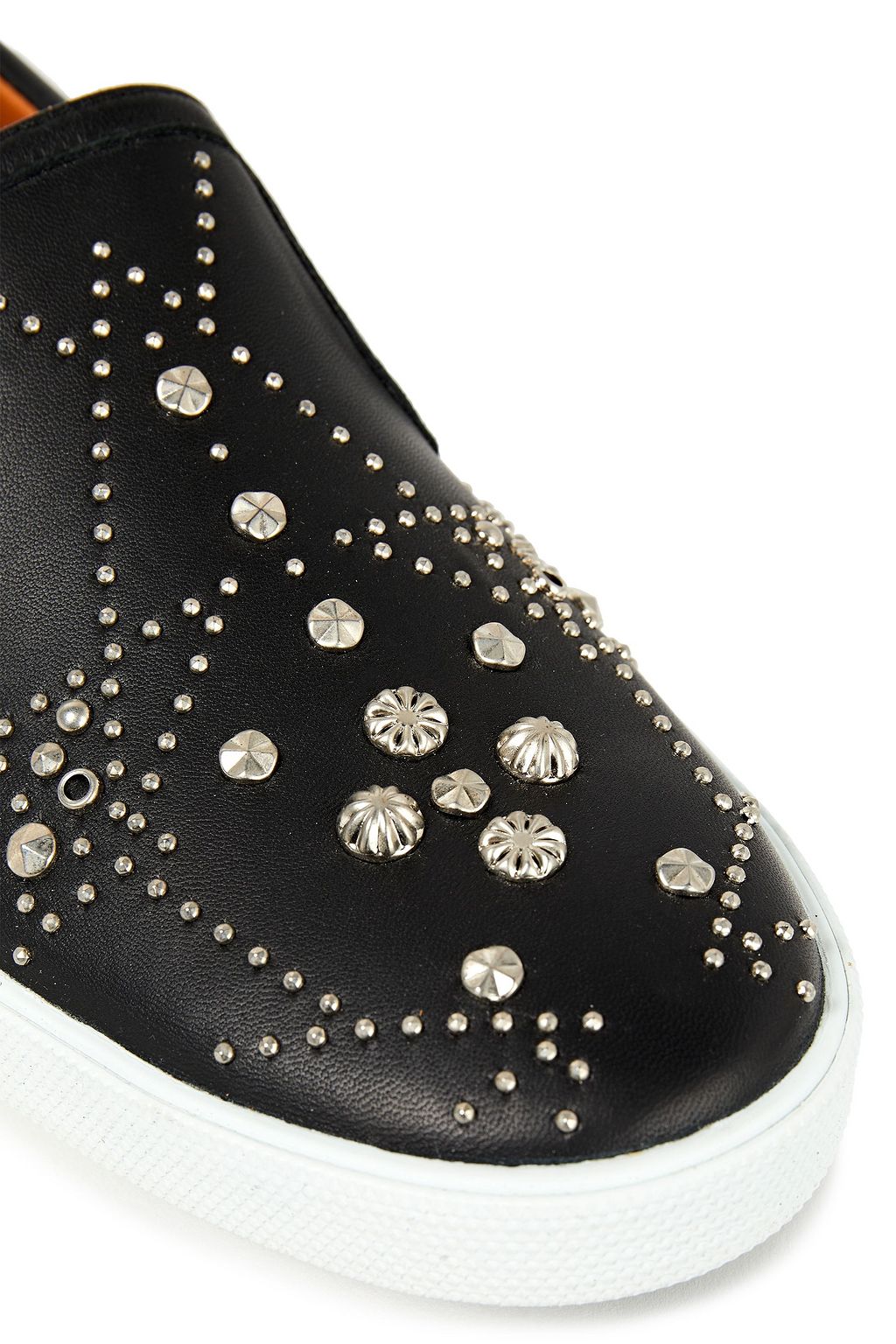 JIMMY CHOO Demi studded leather slip-on sneakers