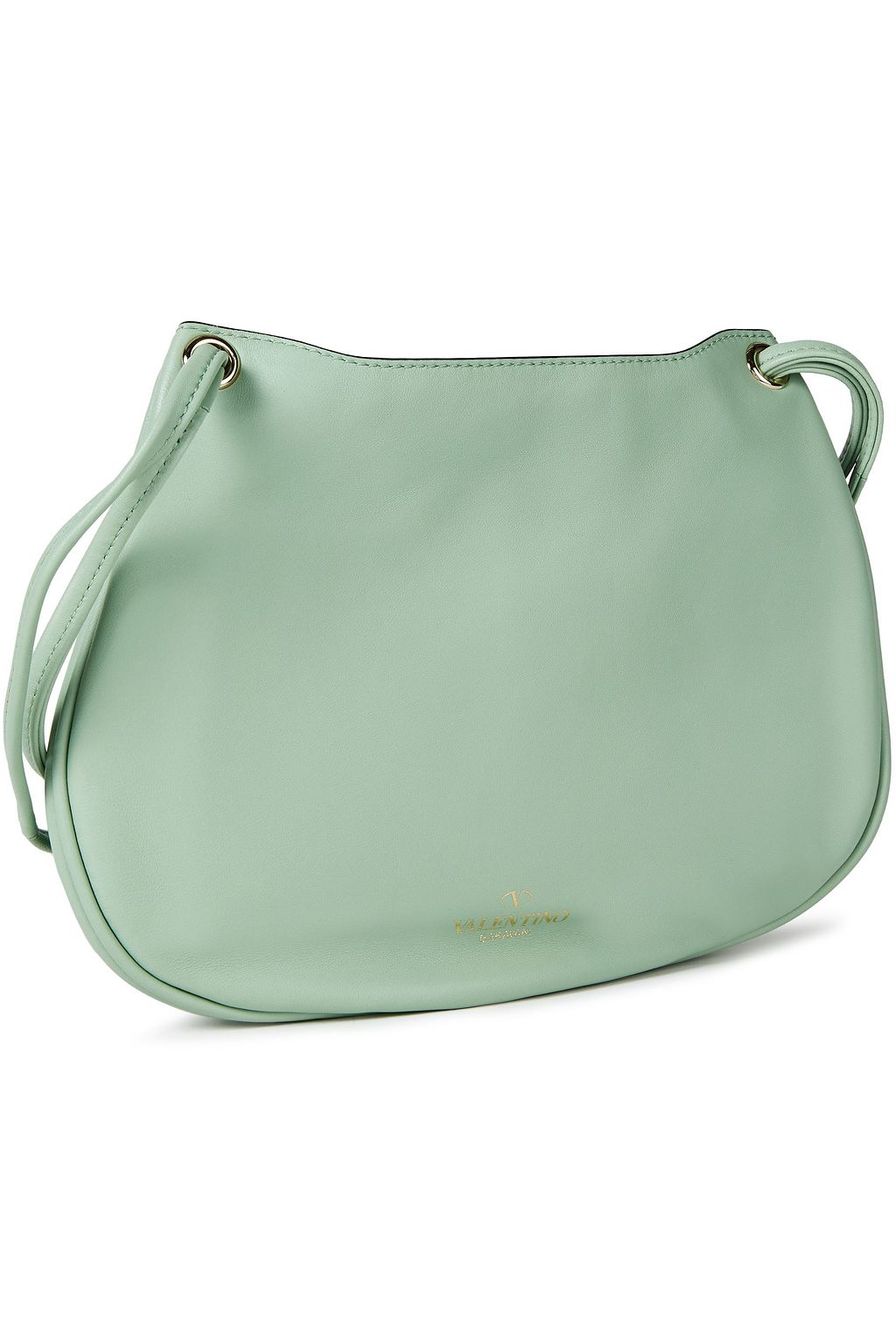 VALENTINO GARAVANI Rockstud gathered leather shoulder bag