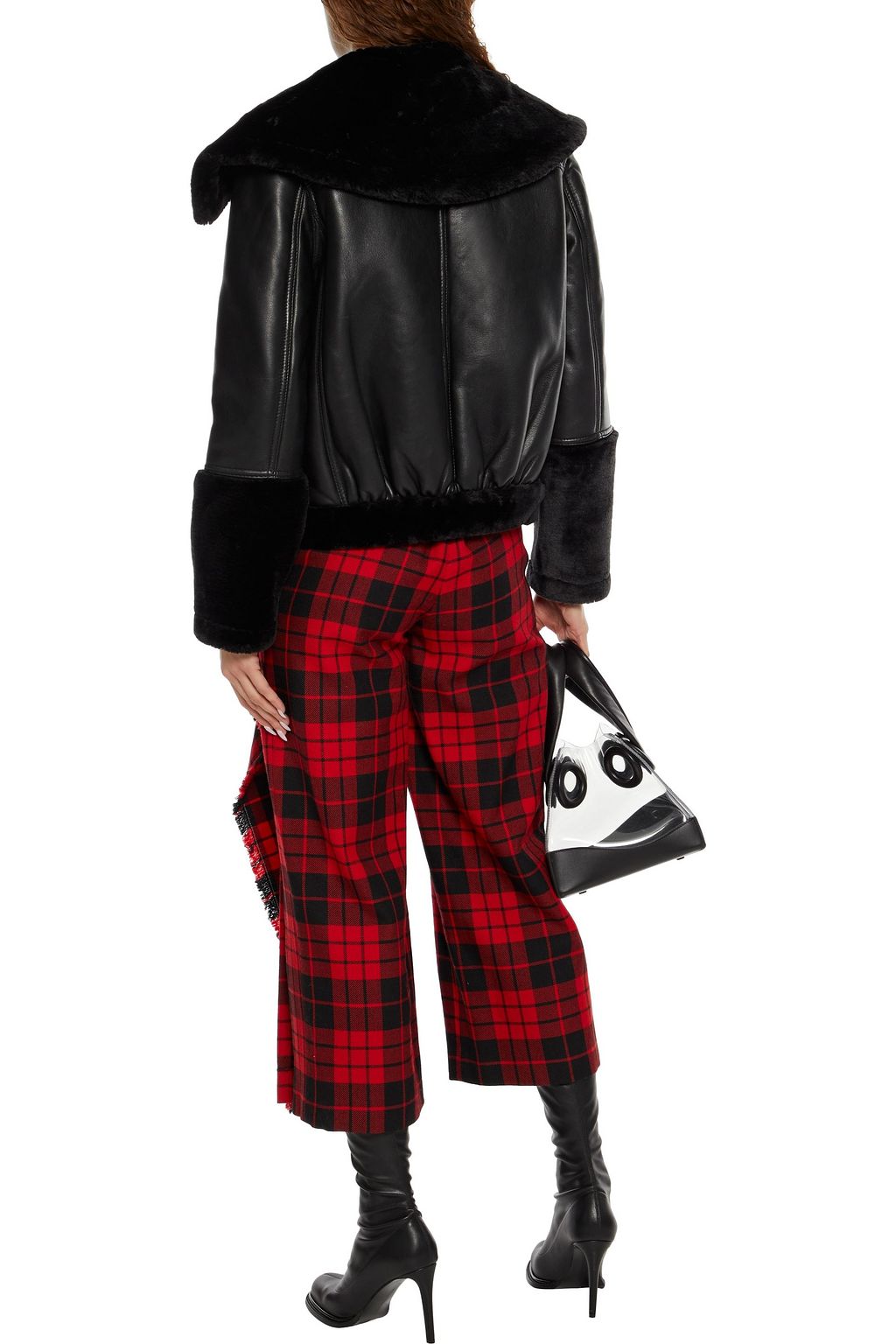 WALTER BAKER Edaurdo leather and faux fur coat