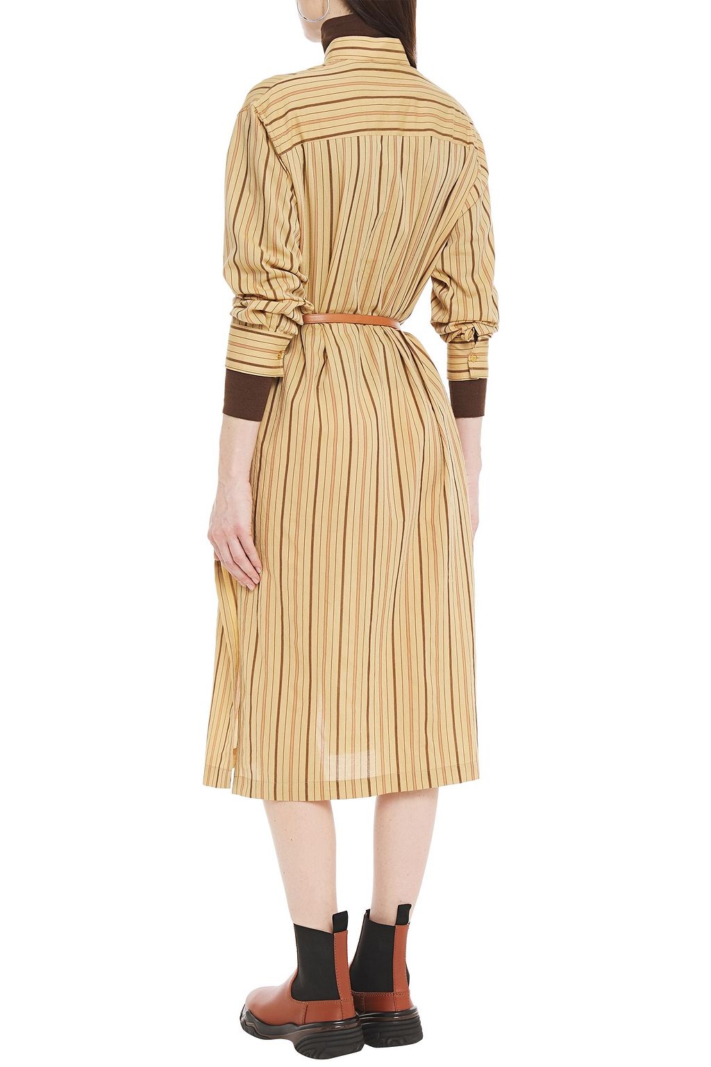 ACNE STUDIOS Striped cotton midi dress