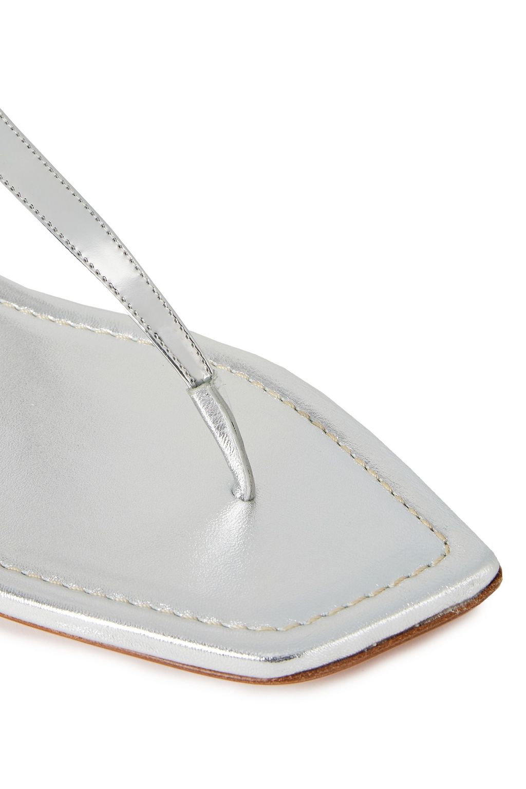 ROGER VIVIER Broche embellished mirrored-leather slingback sandals