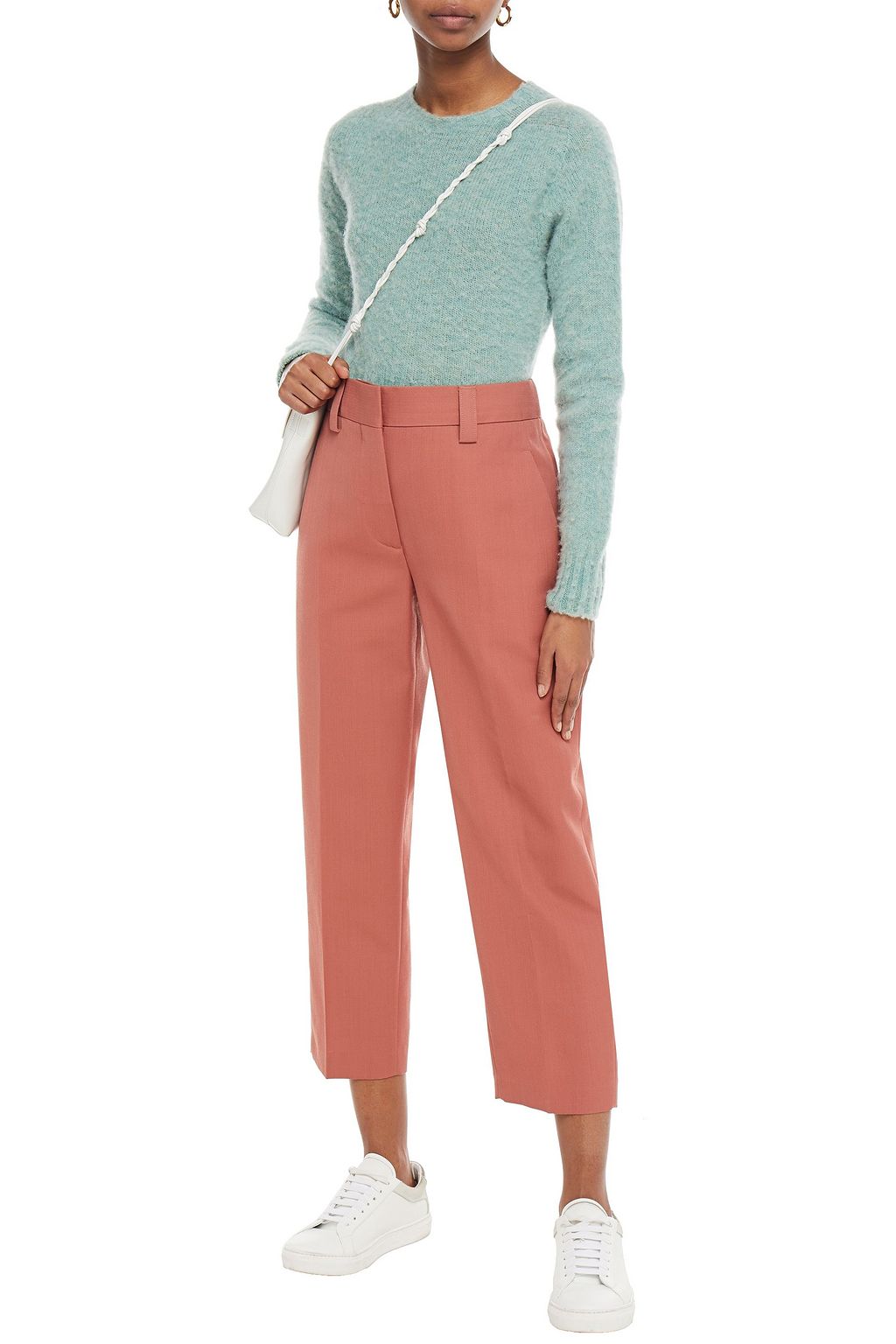 ACNE STUDIOS Cropped grain de poudre tapered pants