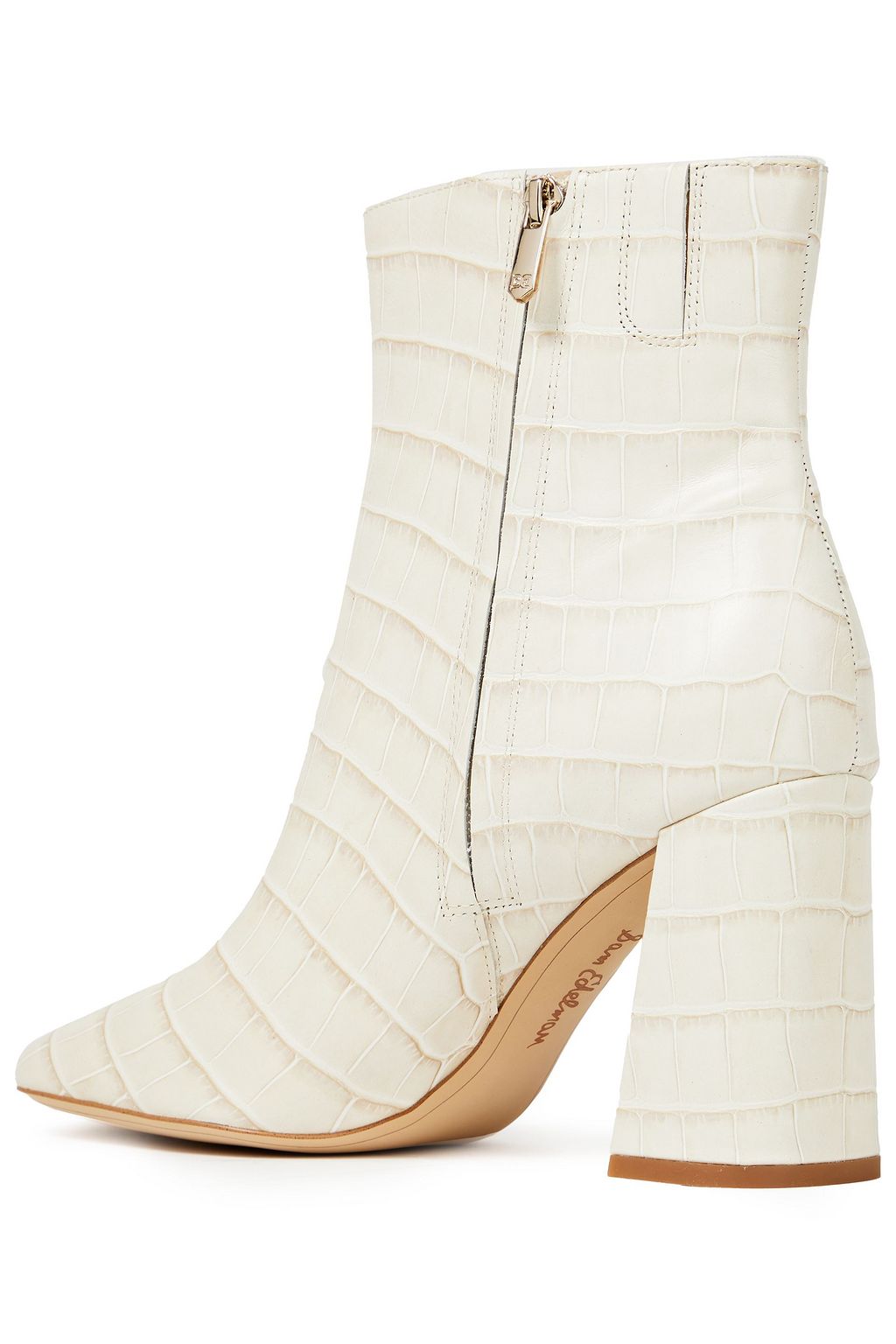 SAM EDELMAN Codie croc-effect leather ankle boots