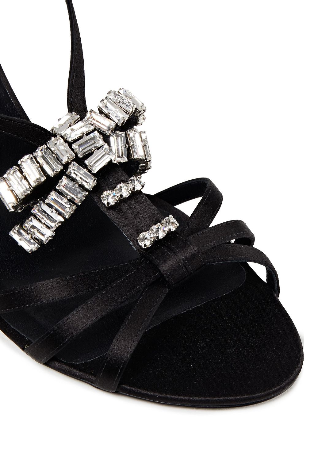 ROGER VIVIER Crystal-embellished satin sandals