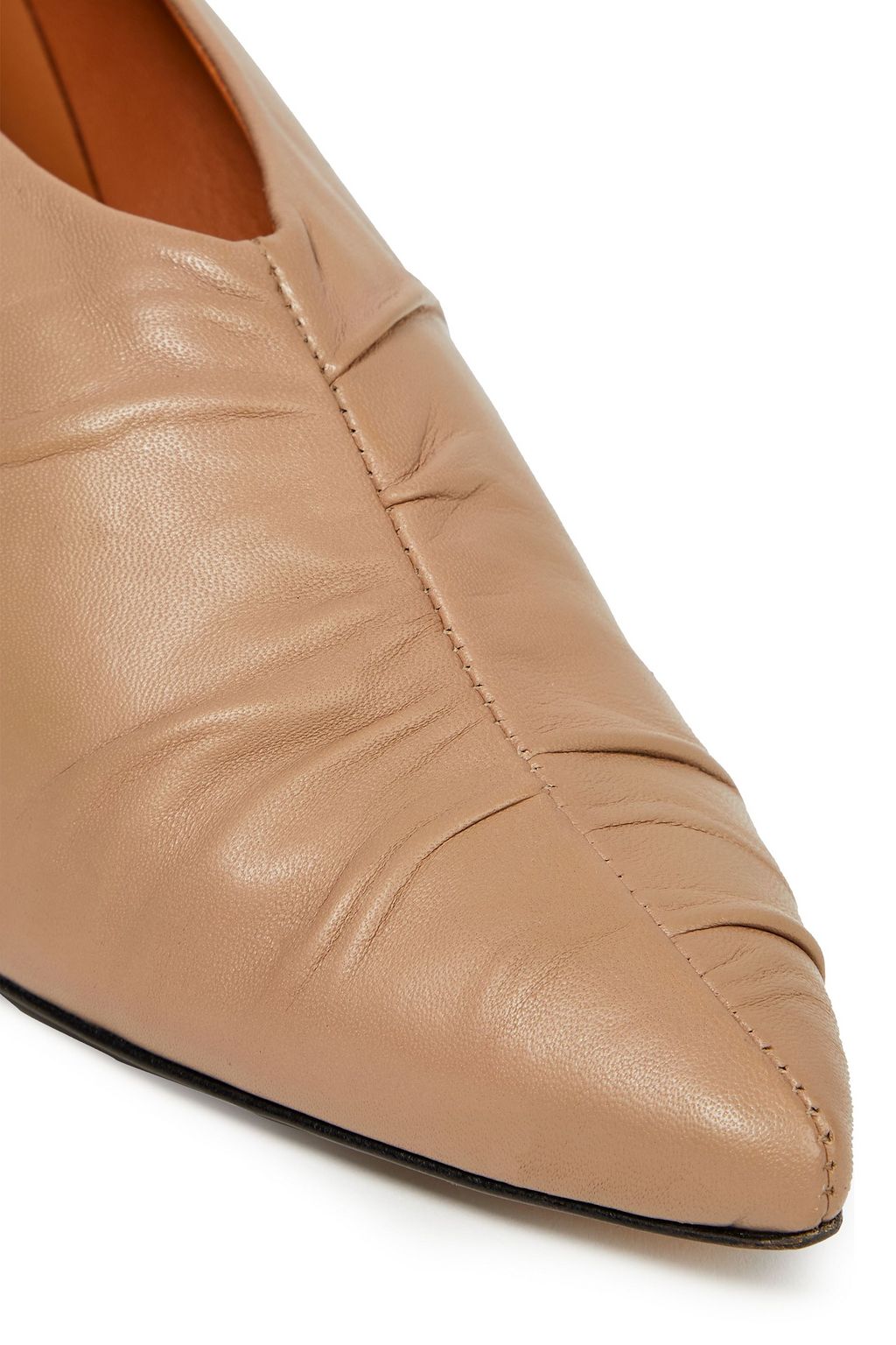 JOSEPH Ruched leather pumps