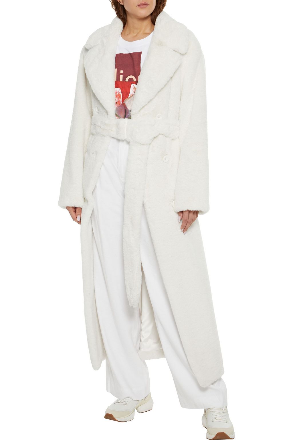 STAND STUDIO Faustine oversized double-breasted faux fur coat