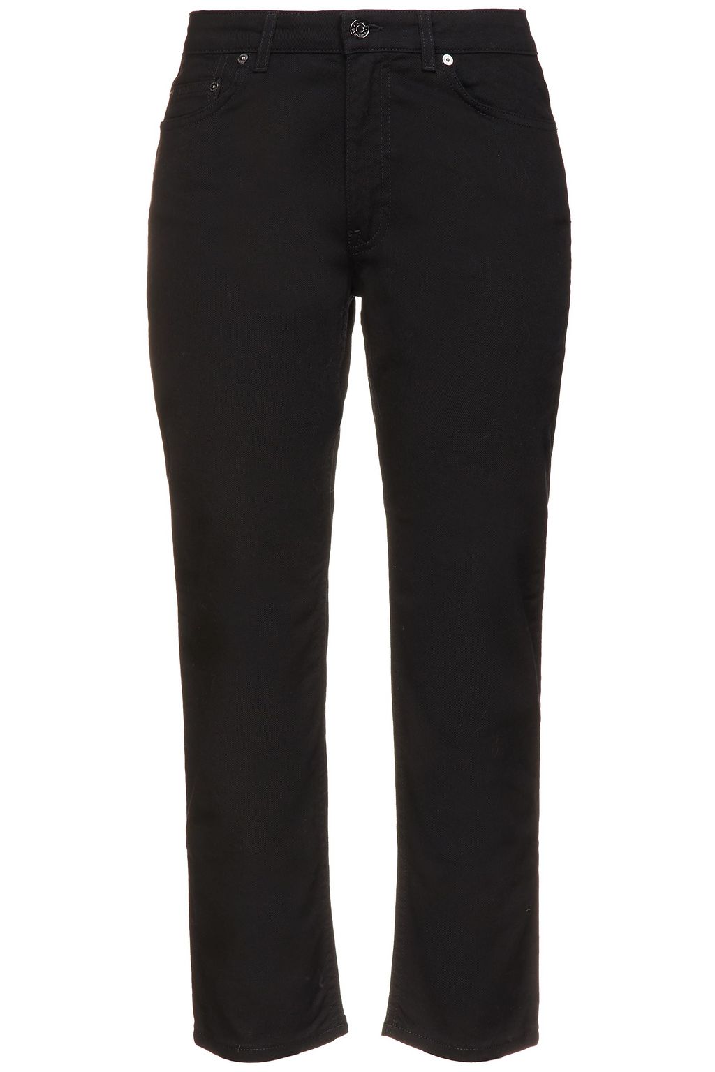 mid rise tapered jeans