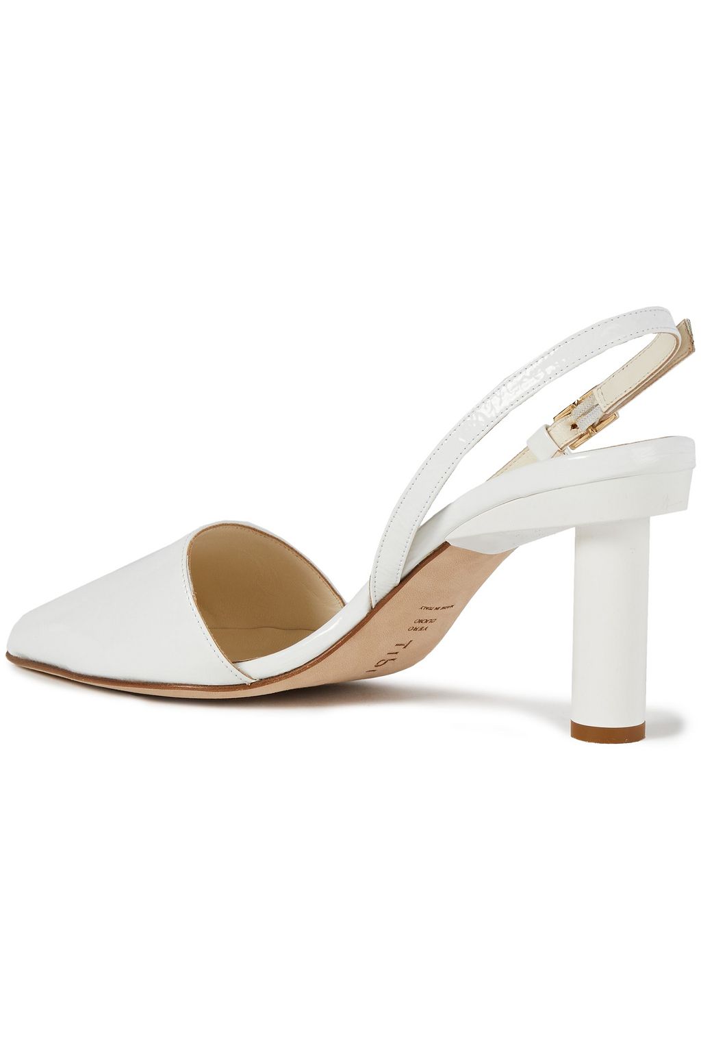 TIBI Crinkled patent-leather pumps