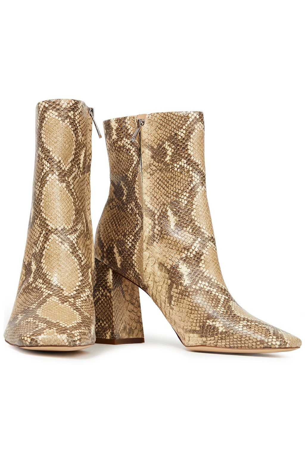 SAM EDELMAN Codie faux snake-effect leather ankle boots
